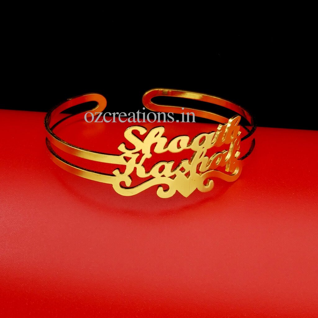 Customized Name Bracelet heartgold design  Gold Men & Women