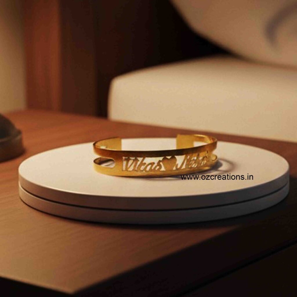 Customized Name Bracelet heart gold design new unique  Gold Men & Women