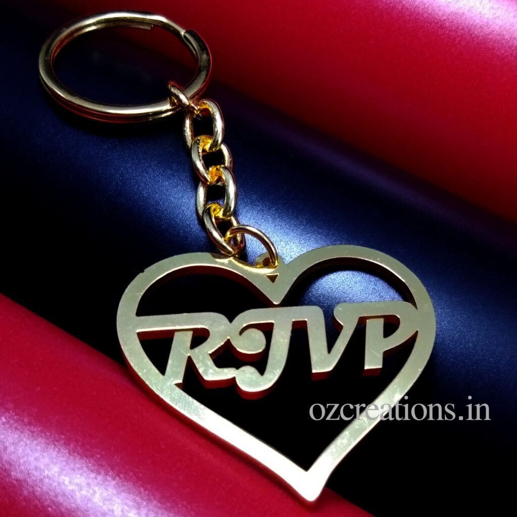 Personalized Heart Shape Metal Keychain