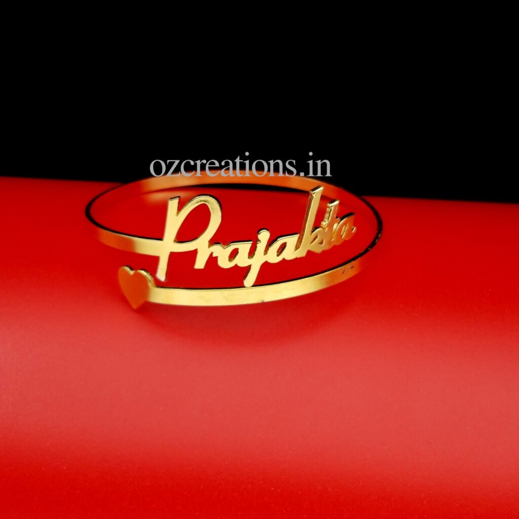 Customized Name Bracelet heart gold design  Men & Women