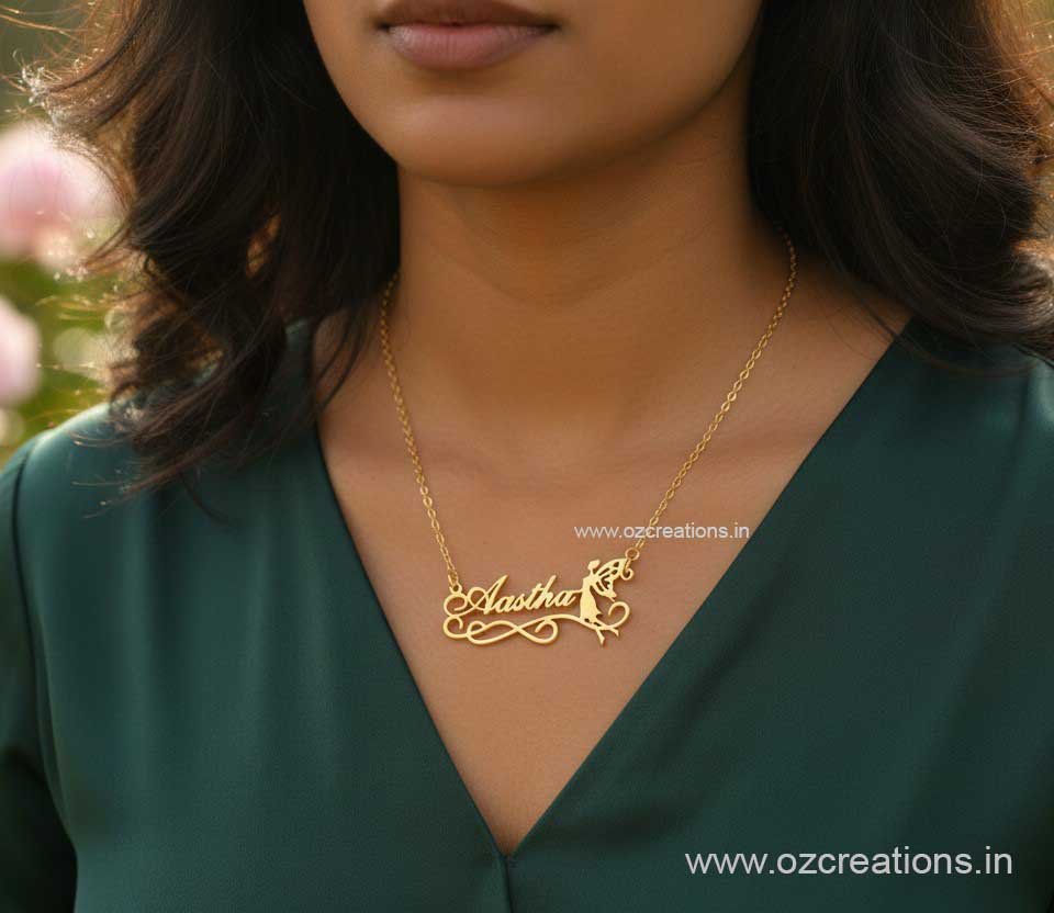 Personalized Name Necklace Fairy design