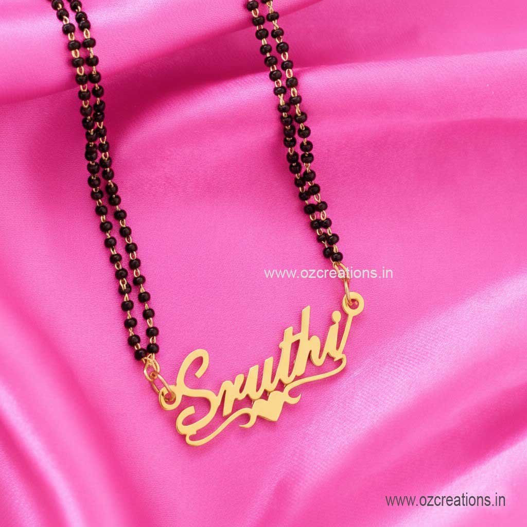 Personalized Mangalsutra Heart Pattern Style