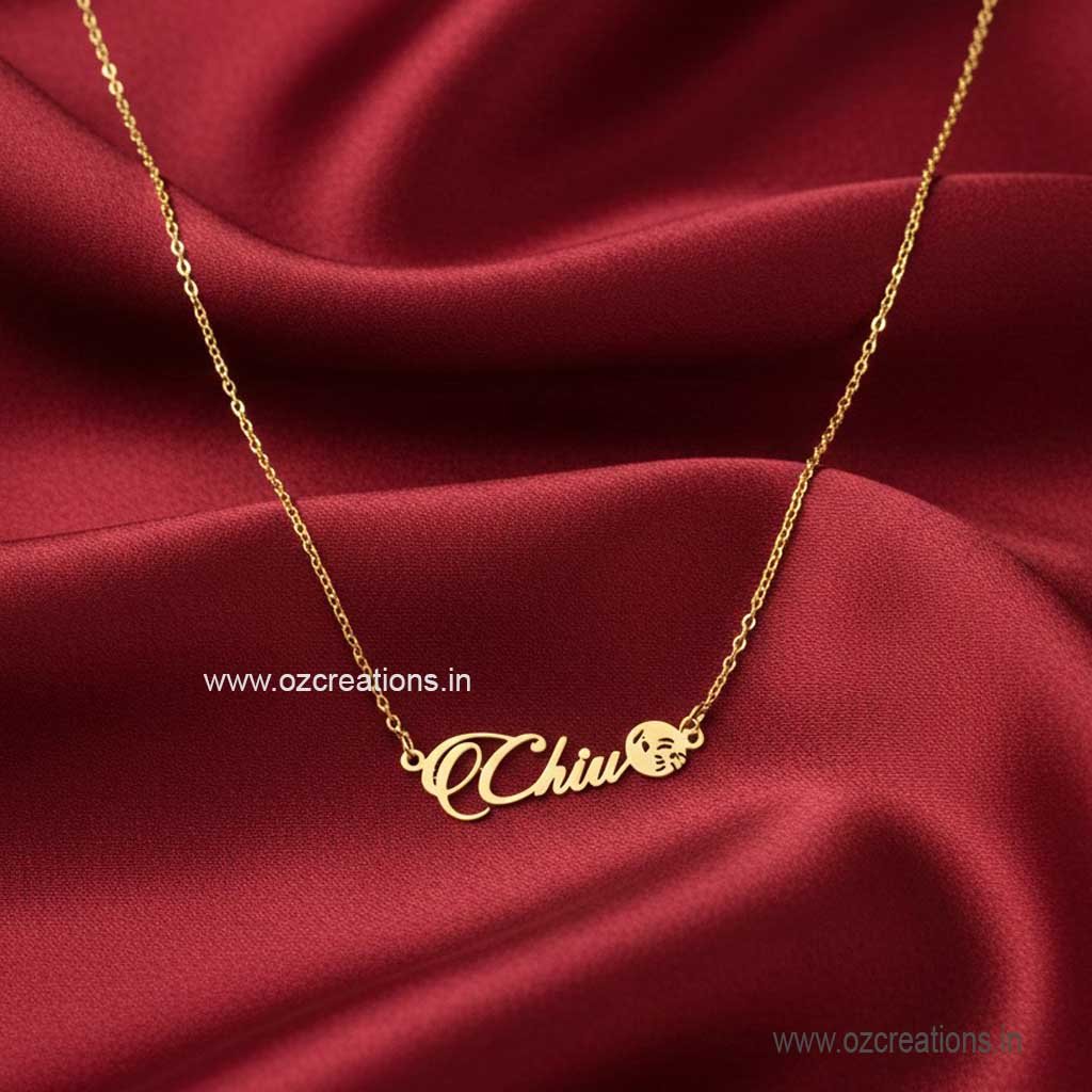 Personalized Name Necklace love emoji
